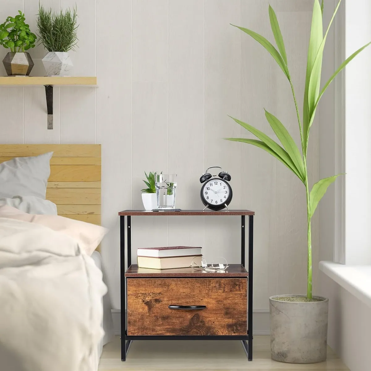 Night Stand Side Table Drawer H x W D: approx. 50 - Image 2