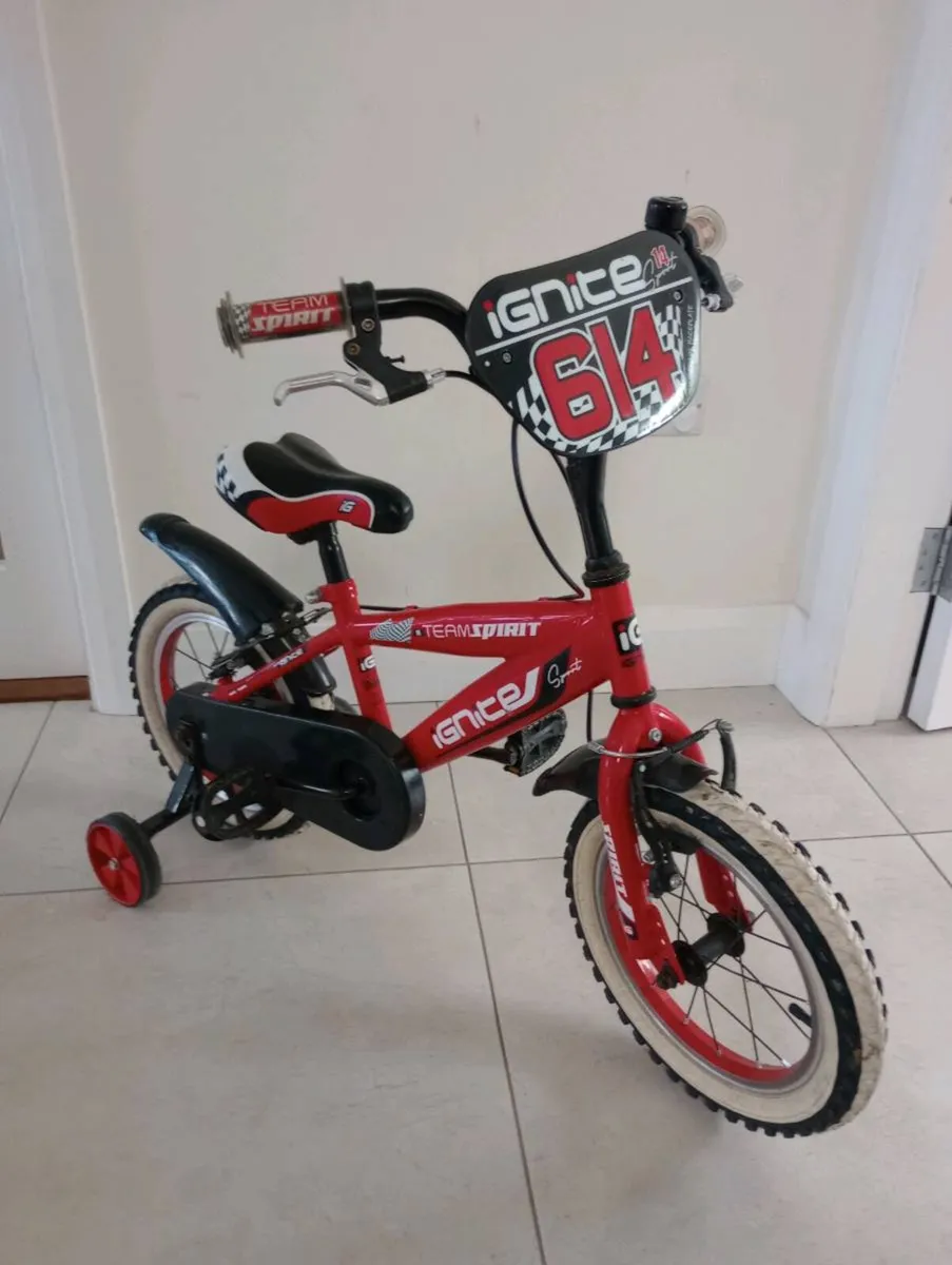 Ignite Team Spirit 14" Red Kids Bicycle - Image 2