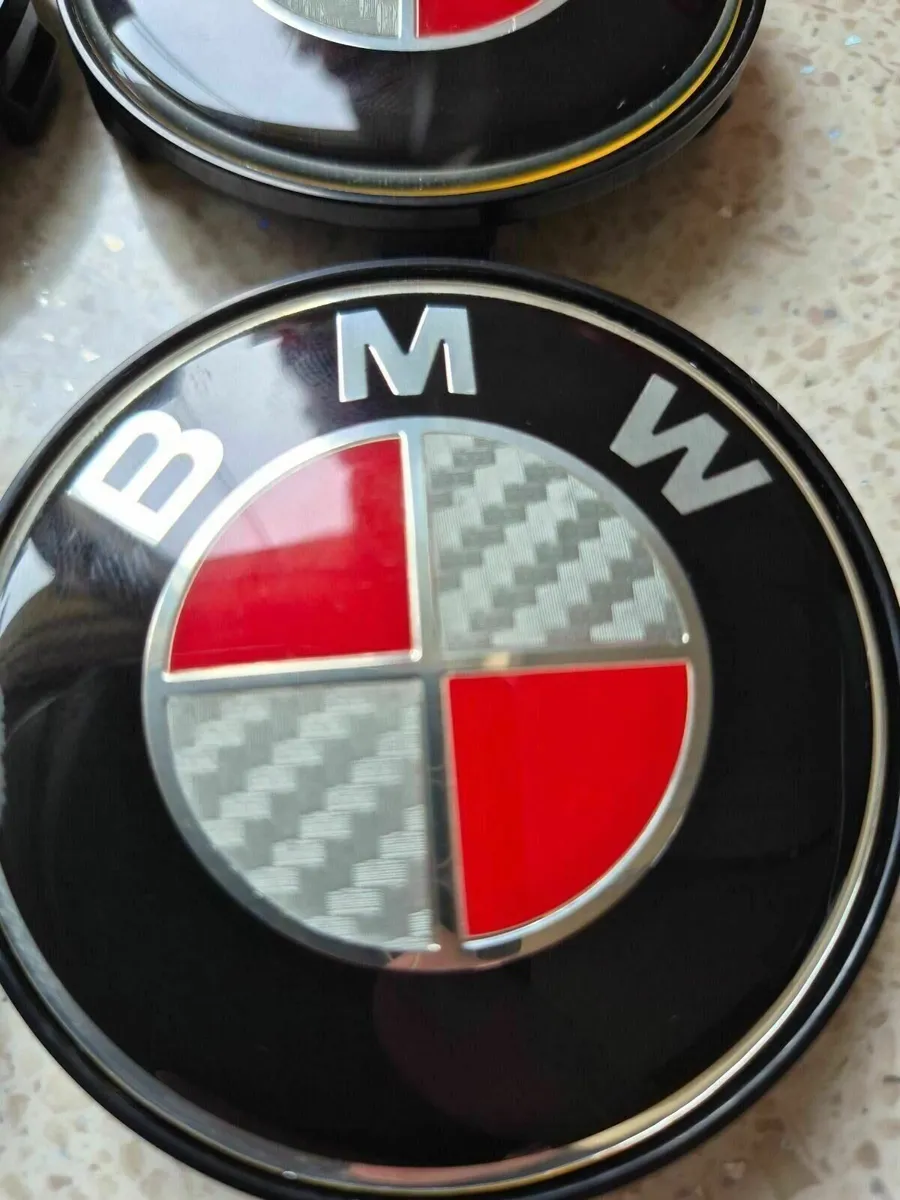 BMW Carbon Fibre Caps (Red) FREE POST - Image 2