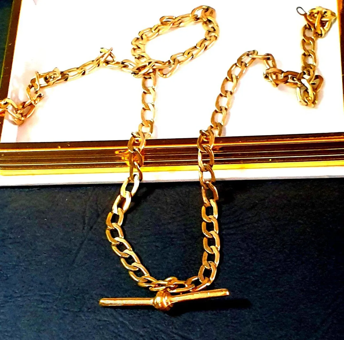 Vintage 9ct Gold Albert Chain - Image 2