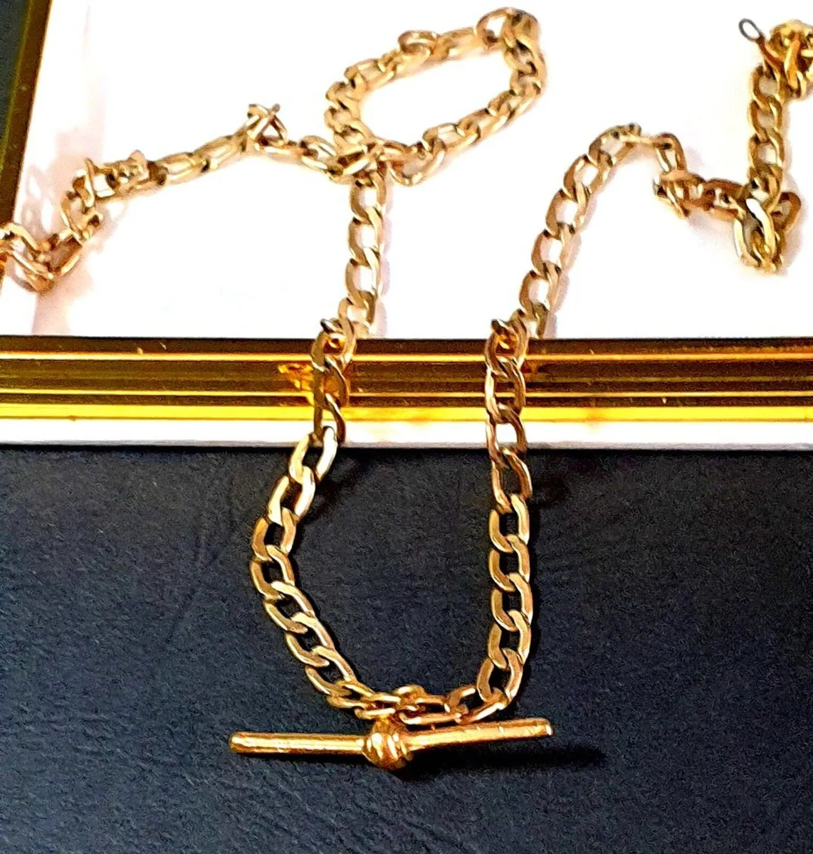 Vintage 9ct Gold Albert Chain - Image 1