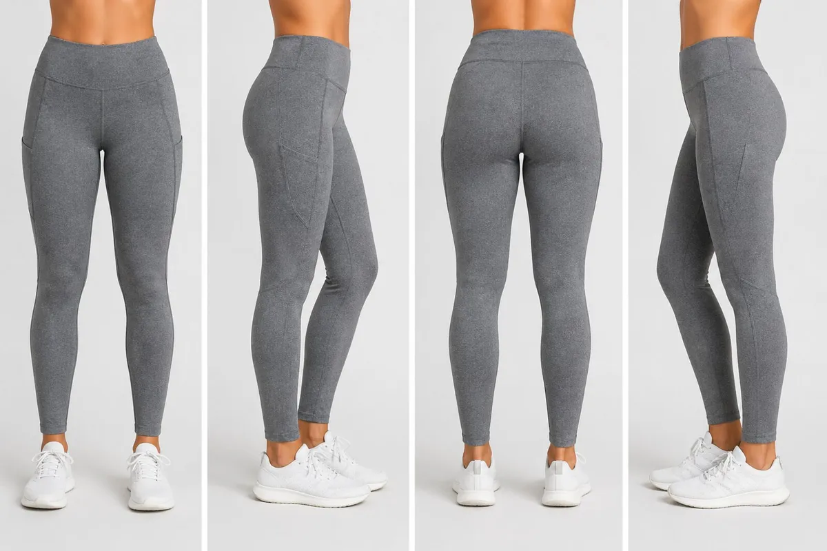 Gray high -waisted sports leggings S/M - Image 1