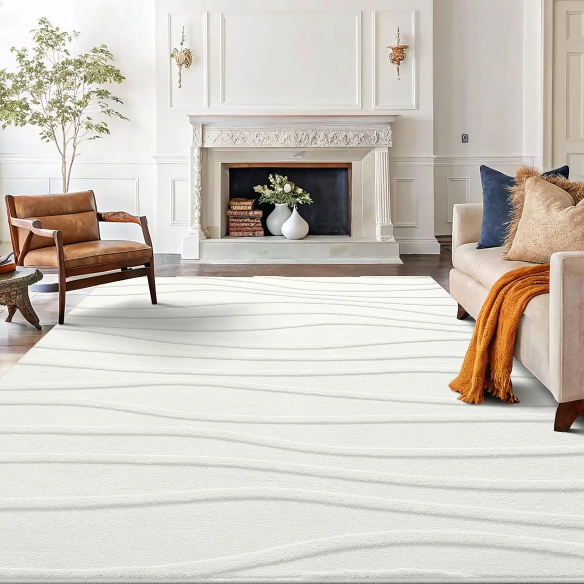 Rugs Living Room 240x340cm Soft Plush Wave - Image 2