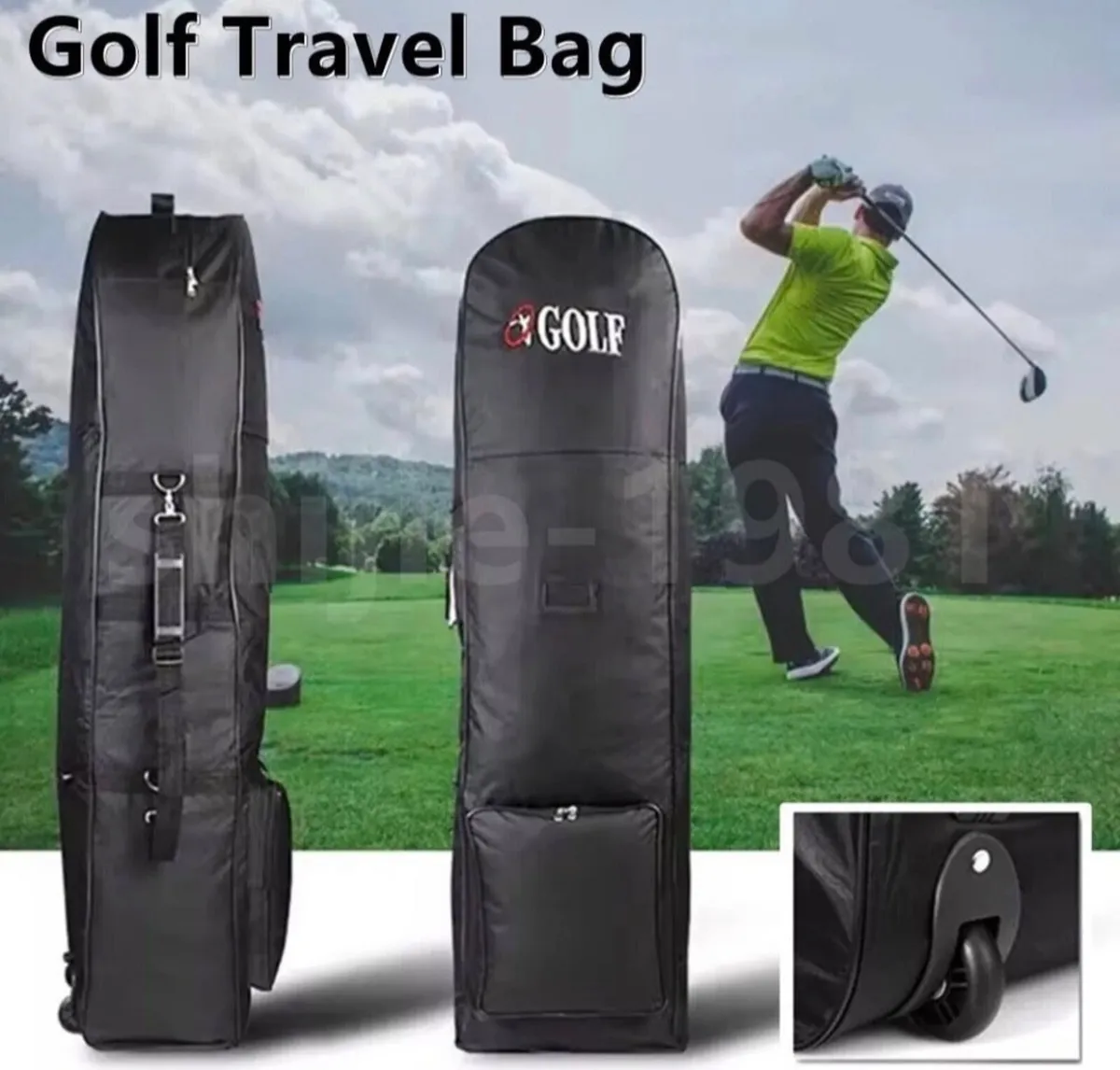 New Golf Bag Flight Travel Case Foldable Cover - Image 1