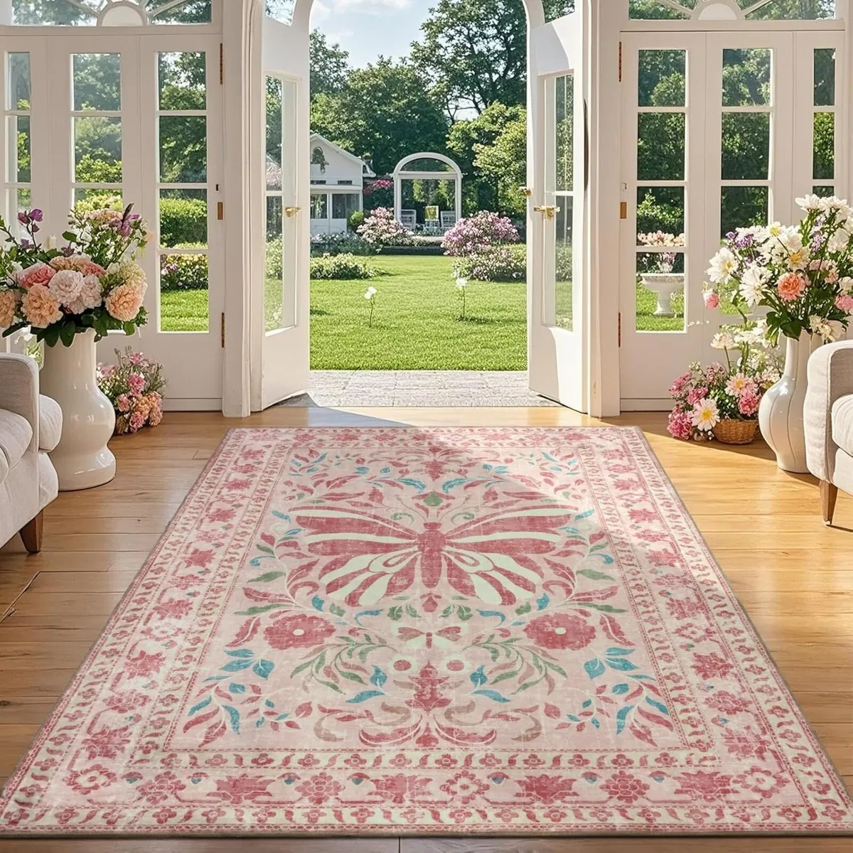 Butterfly Rugs Living Room 160x230cm Non-Slip - Image 2