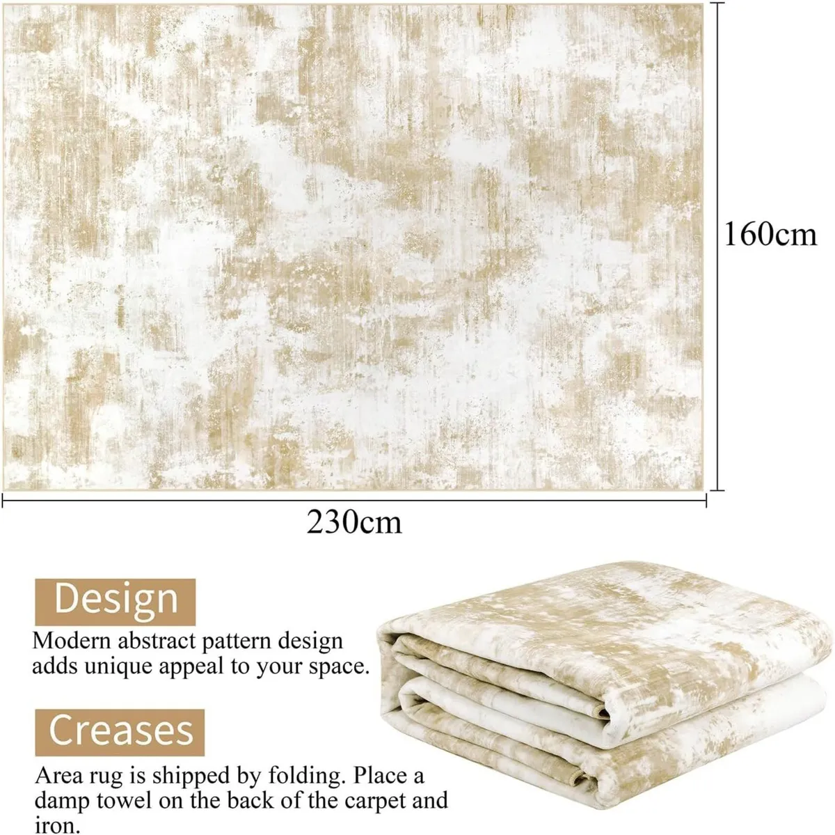 Large Rugs for Living Room Modern Abstract Rug - Image 2