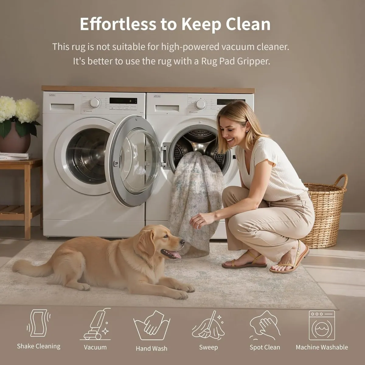 Modern Abstract Area Rug Living Room Extra Large - Image 4