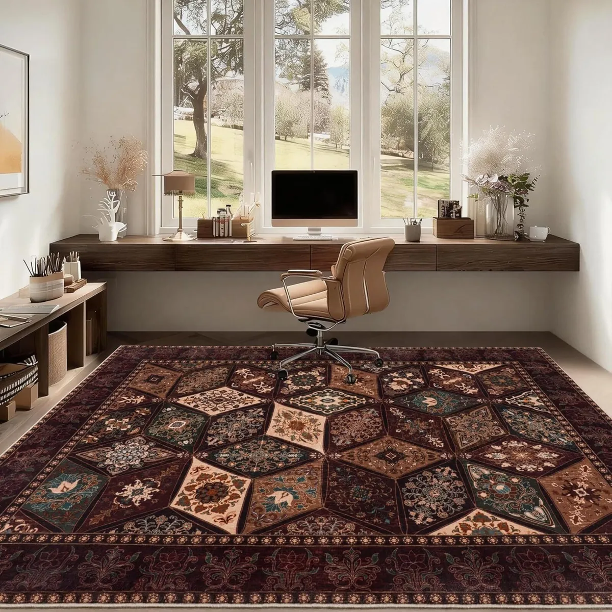 Vintage Area Rugs for Bedroom 140x200 cm Retro - Image 3