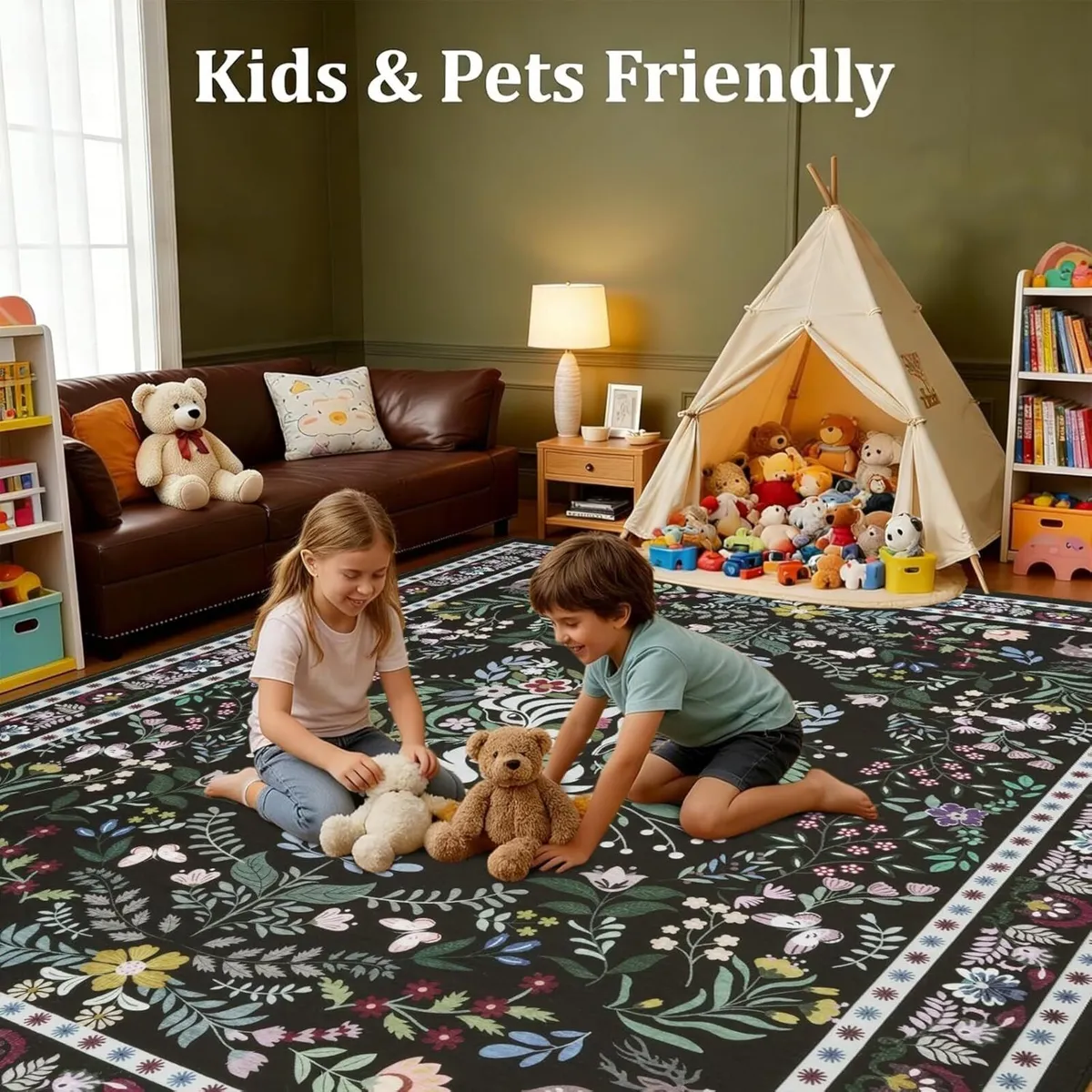 Rugs Living Room Large 160x230cm Vintage Washable - Image 3