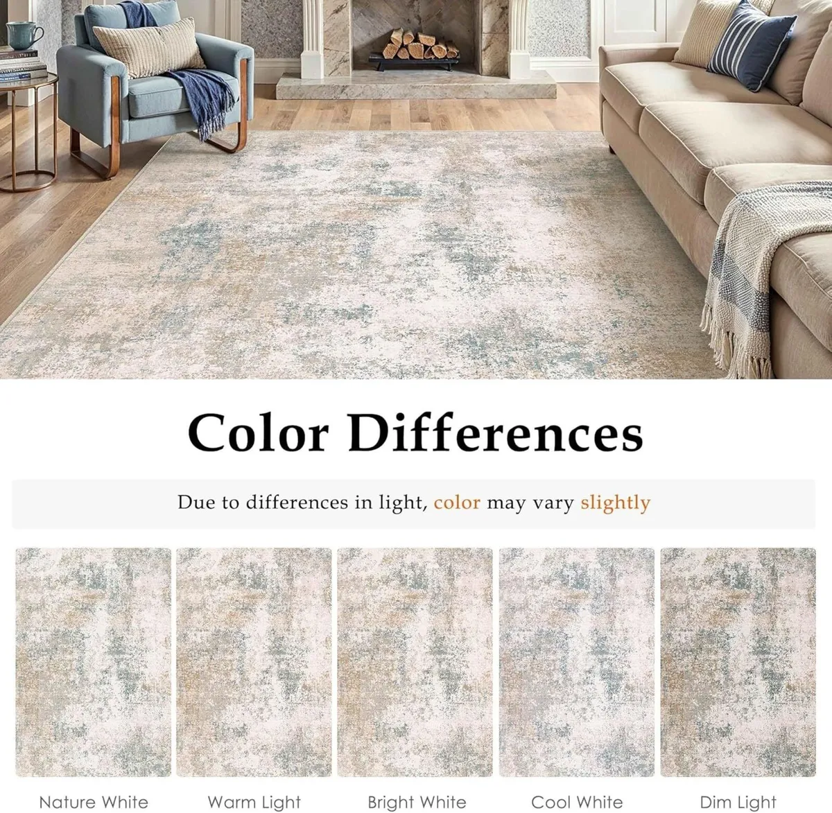 Abstract Area Rug Living Room Extra Large 240x300 - Image 2