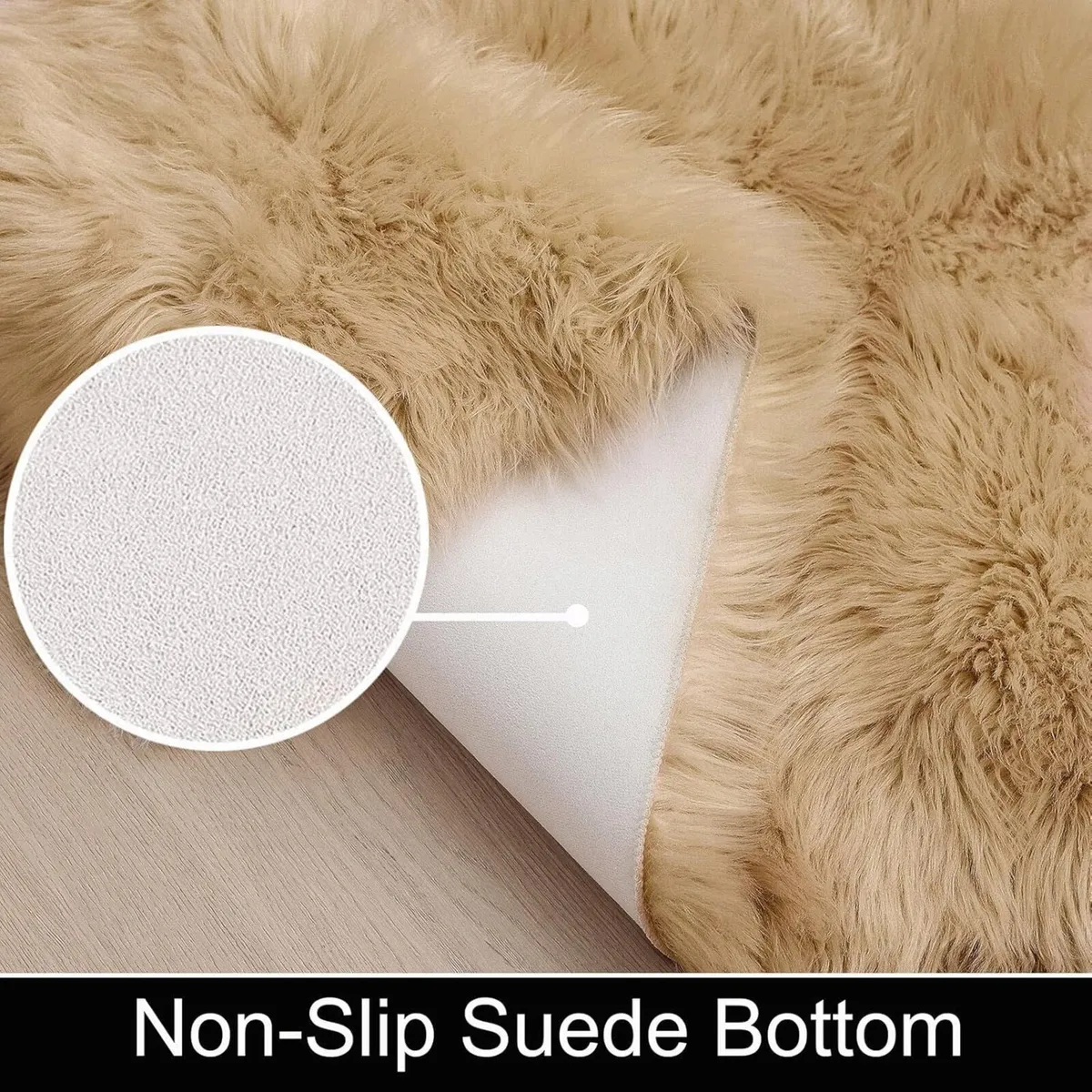 Faux Fur Rug Small Fluffy Soft Rugs for Bedroom - Image 3