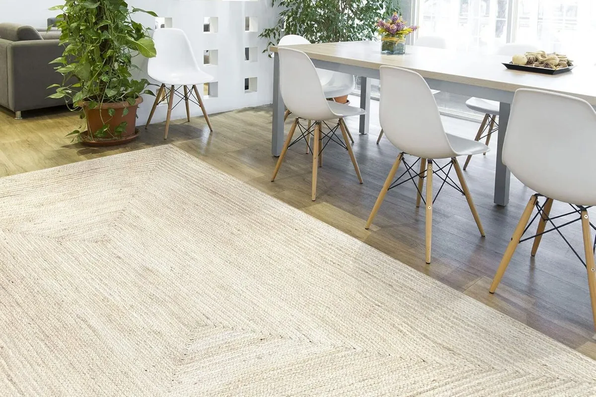 - Rug Jute Alhambra White Colour Area 100% Fibre - Image 2