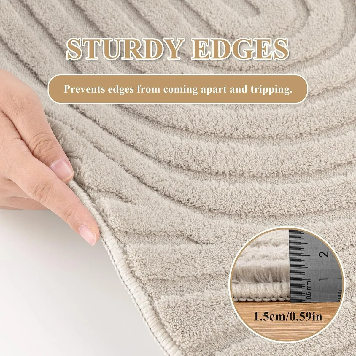 Round Large Rugs for Living Room 200cm Machine - Image 3