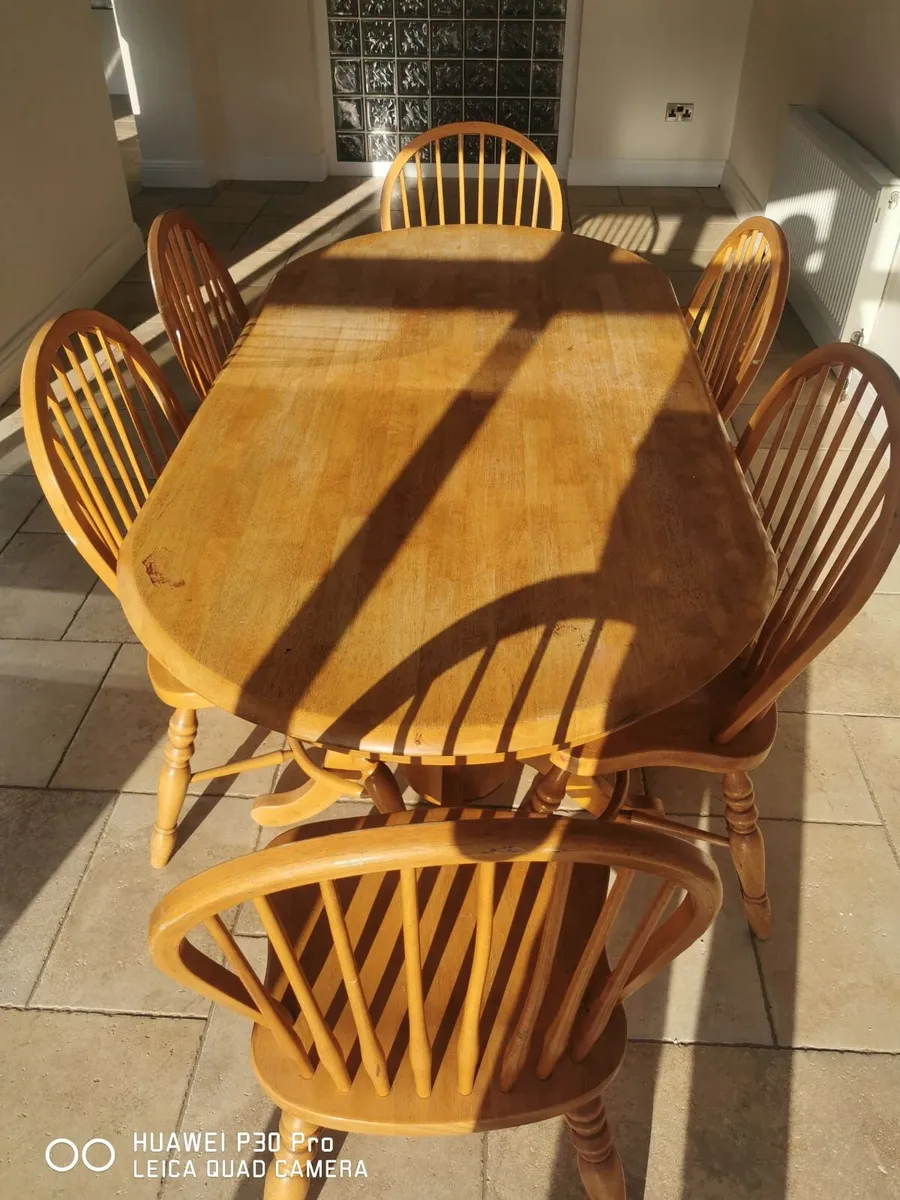 Iroka Solid Wood table and 6 chairs - Image 4