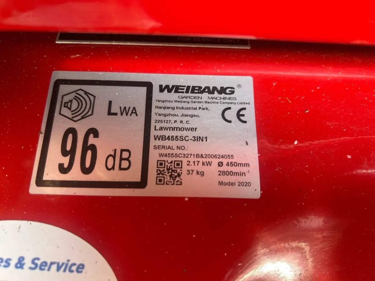 Weibang 3-in-1 Petrol Lawnmower - Rarely Used - Image 4