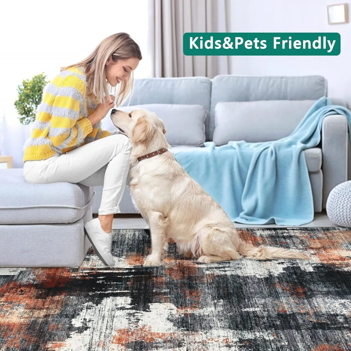 160x230cm Large Modern Abstract Rugs Living Room - Image 4