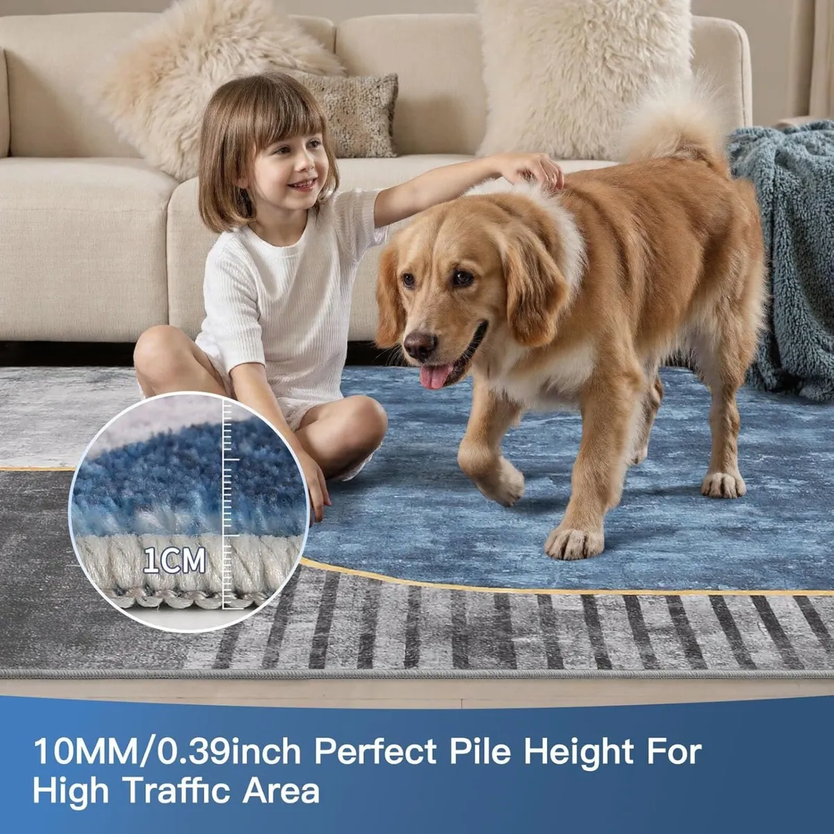 Rugs Living Room Large 240x340 - Machine Washable - Image 4