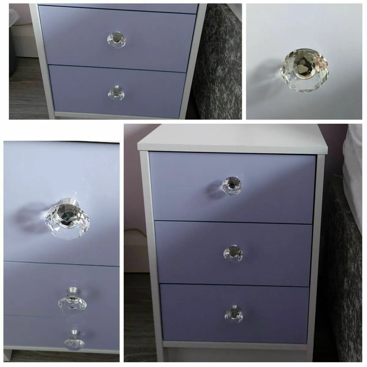 18 x  Glass Diamond Door Knobs- POST - Image 4