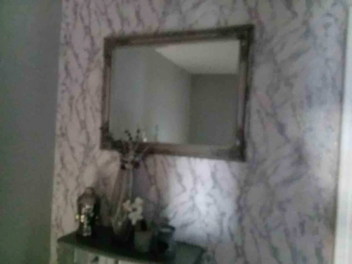 Large silver mirror