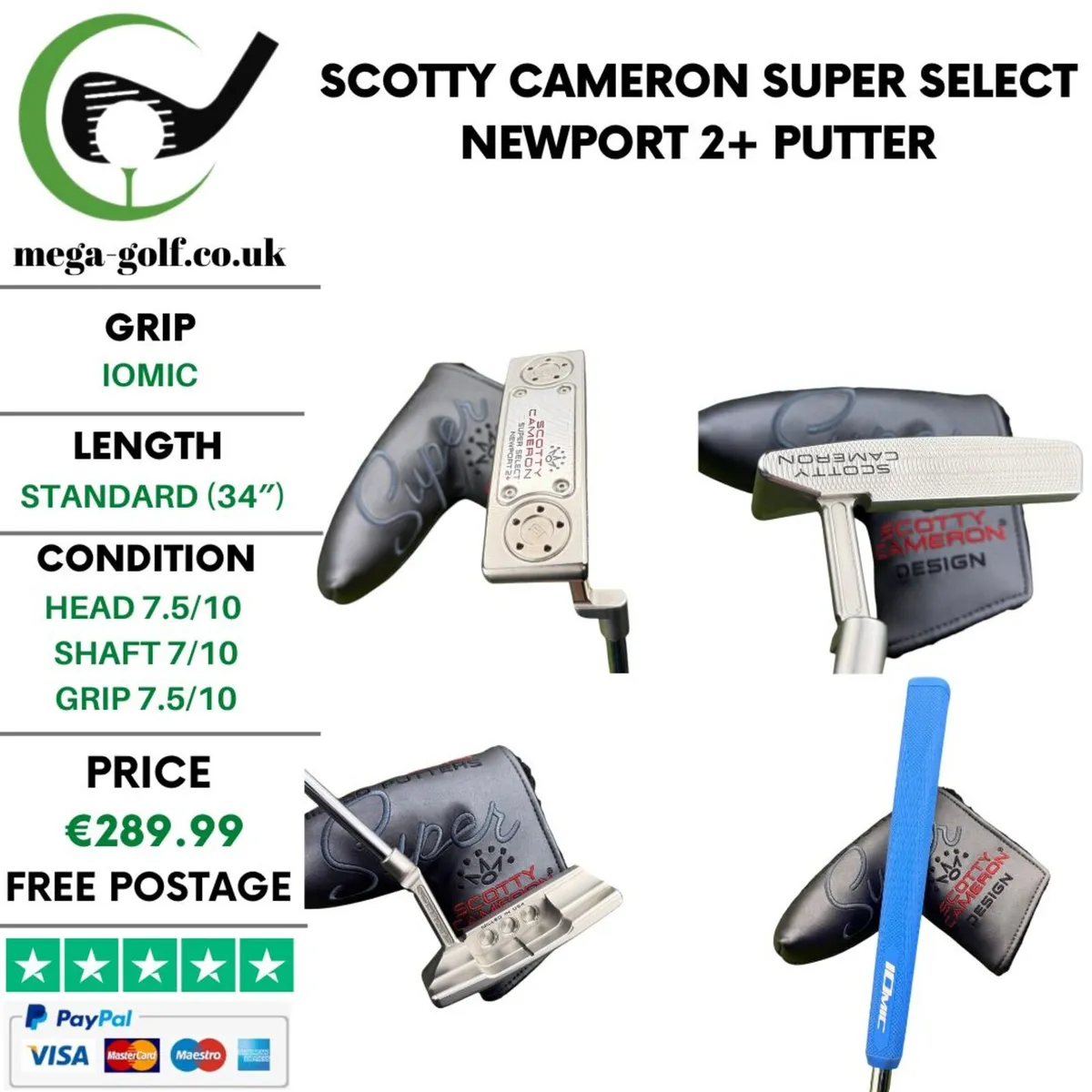 Scotty Cameron Super Select Newport 2+ Putter / 34 - Image 1