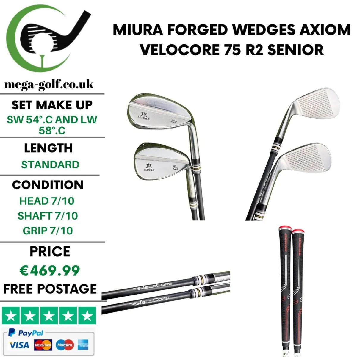 Miura Forged Wedges Sw 54°.C & Lw 58°.C / Senior - Image 1