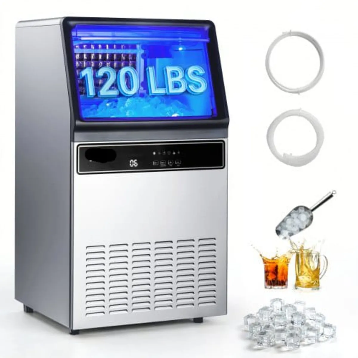 Commercial Ice Maker Machine, 59kg/24H with 15kg S - Image 1