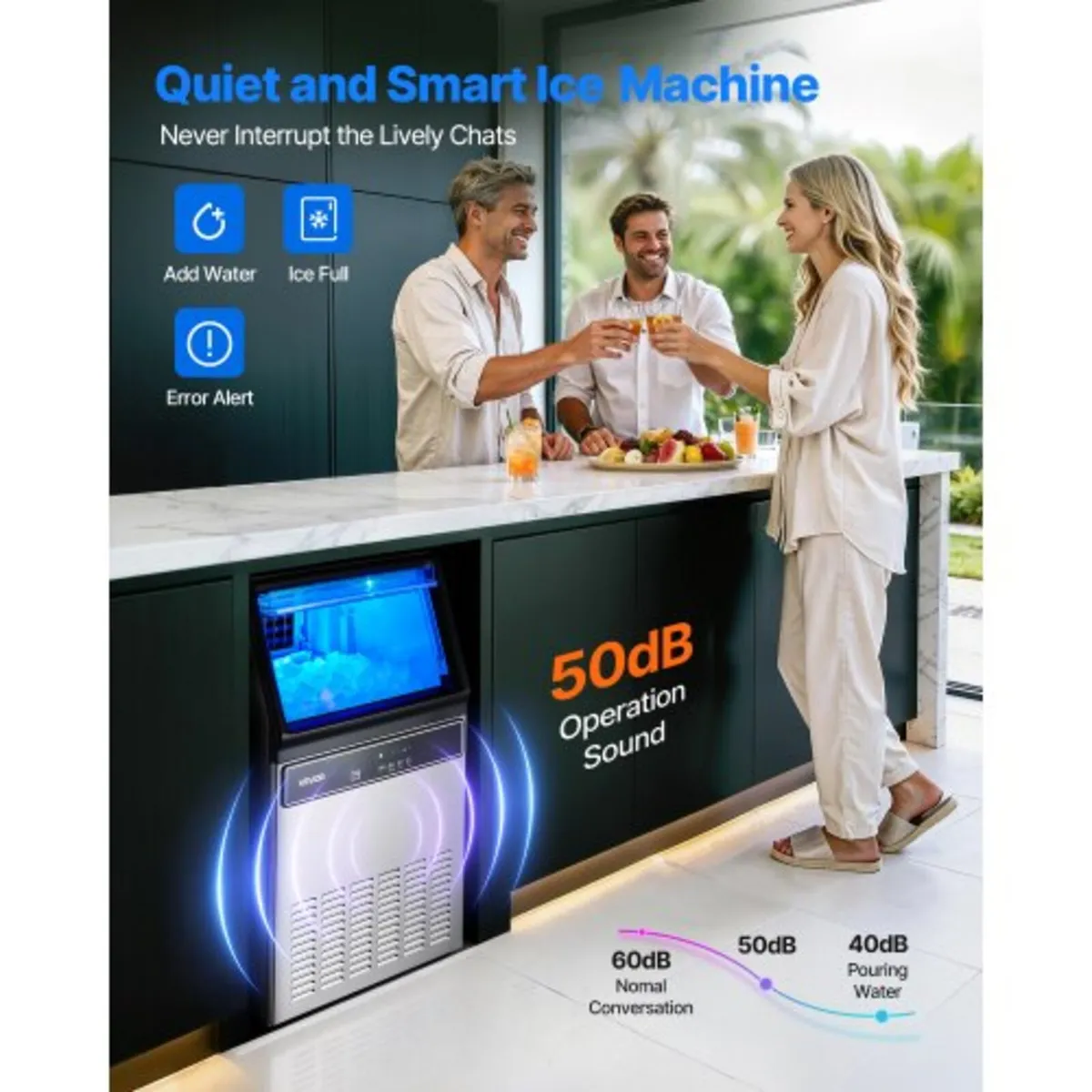 Commercial Ice Maker Machine, 59kg/24H with 15kg S - Image 2