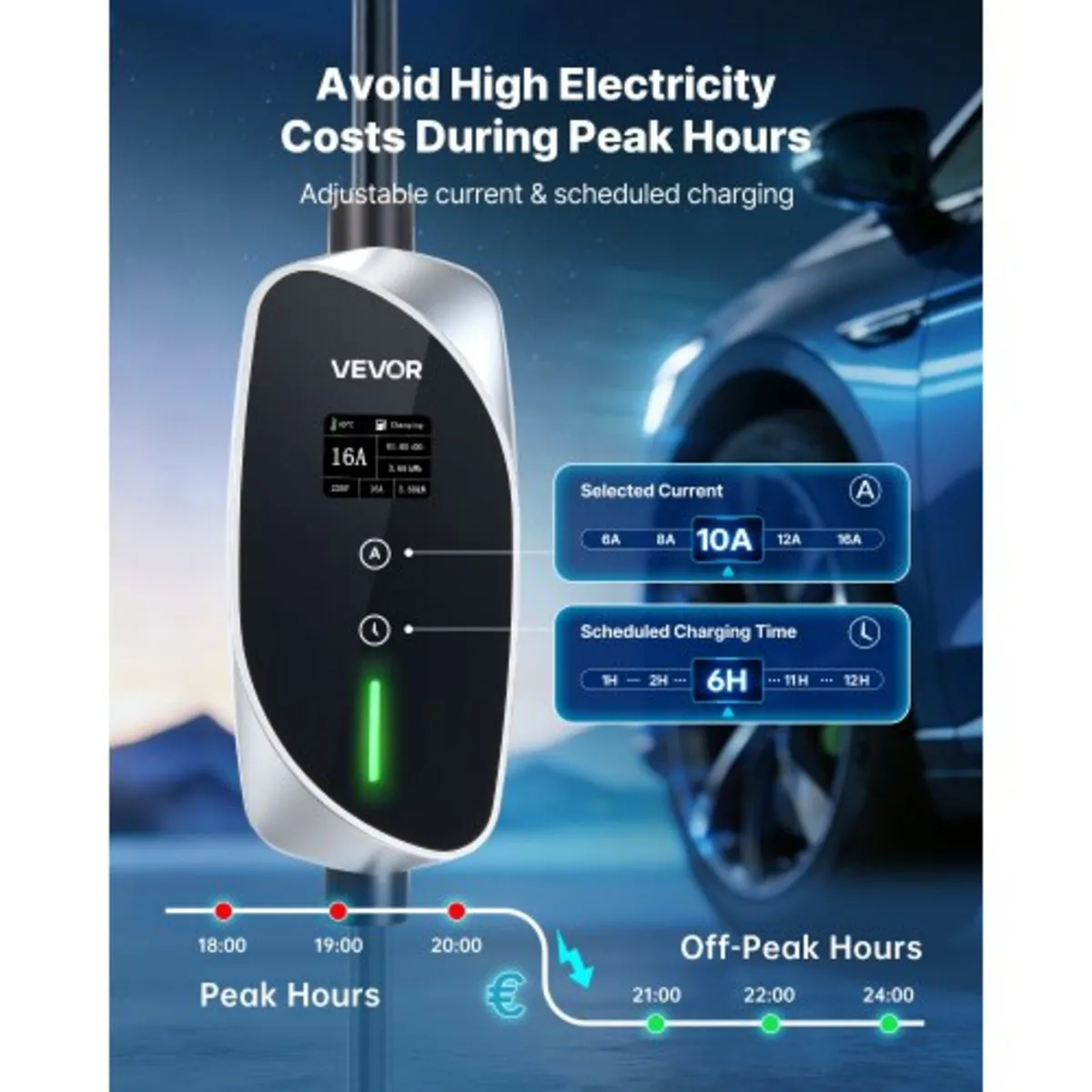 Mobile Wallbox, 3.6 kW 16A, Type 2 Portable EV Cha - Image 4