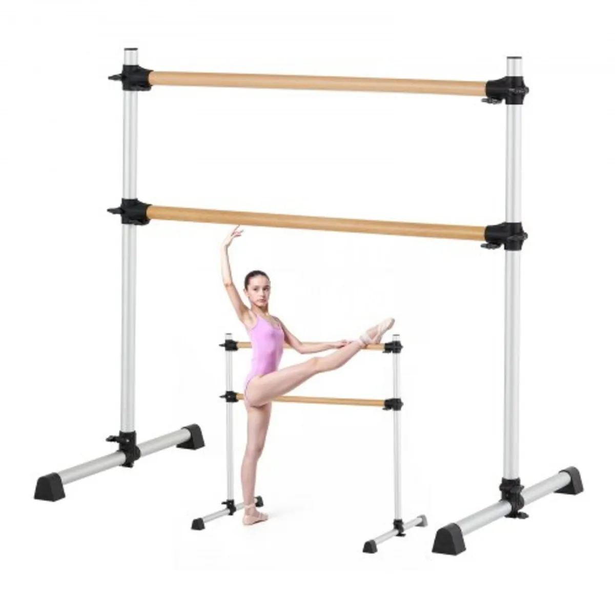 Ballet Barre, Double Beechwood Barre Bar for Home, - Image 1