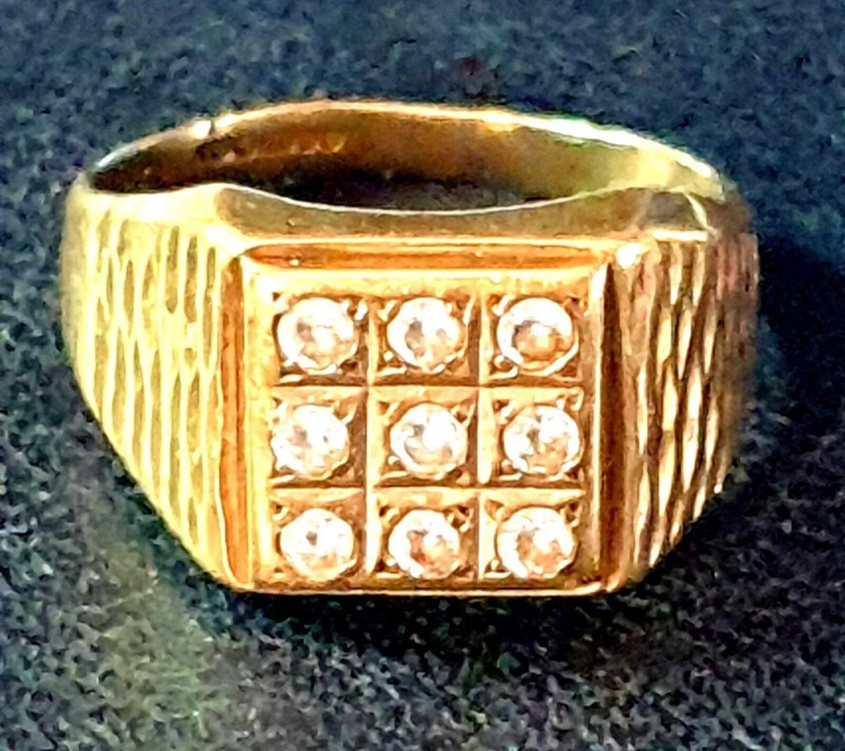 Vintage Gentlemans Gemset Ring - Image 2