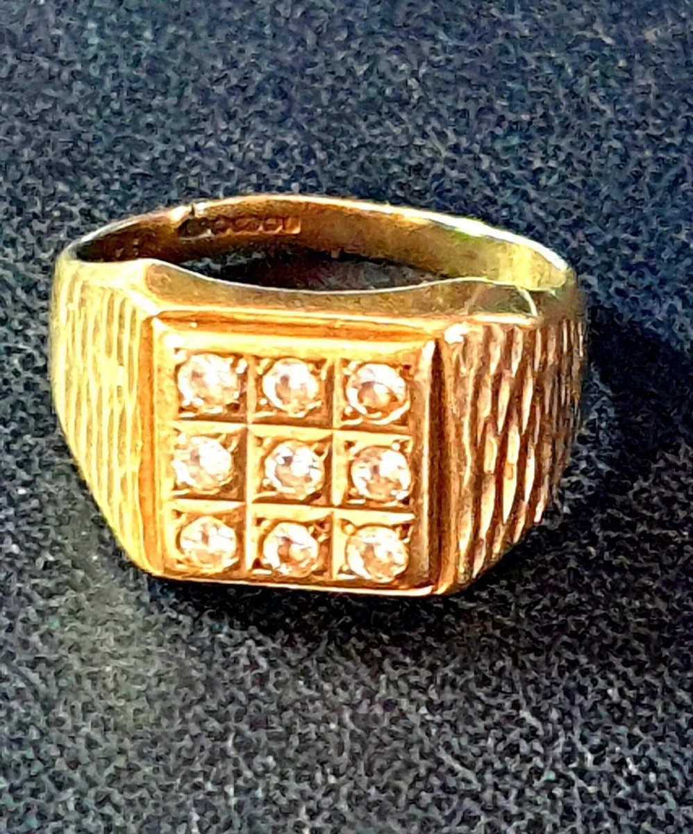 Vintage Gentlemans Gemset Ring - Image 3