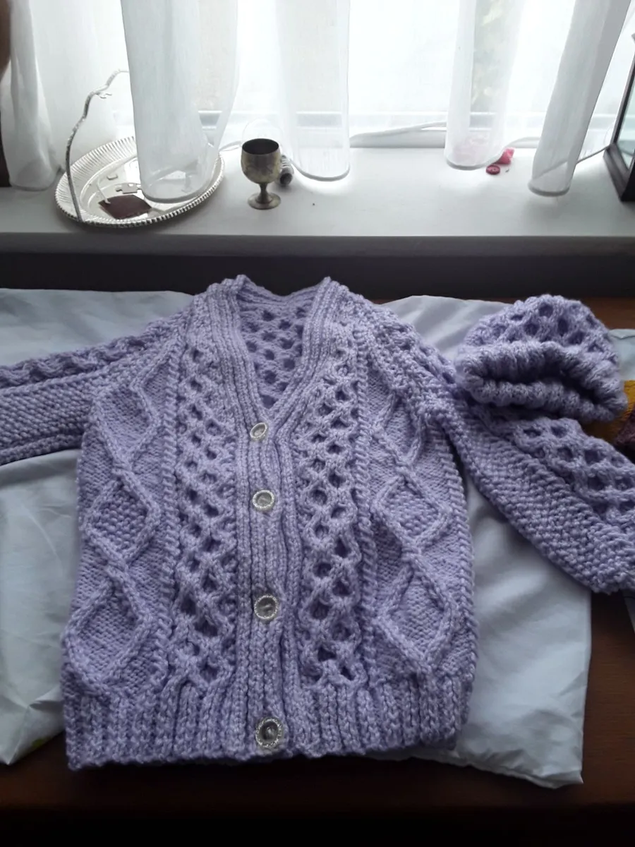 Four new  different toddler cardigans to with hats - Image 1