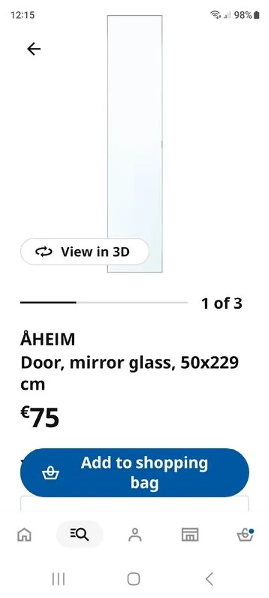 Ikea AHEIM Mirror Wardrobe Doors - Image 1