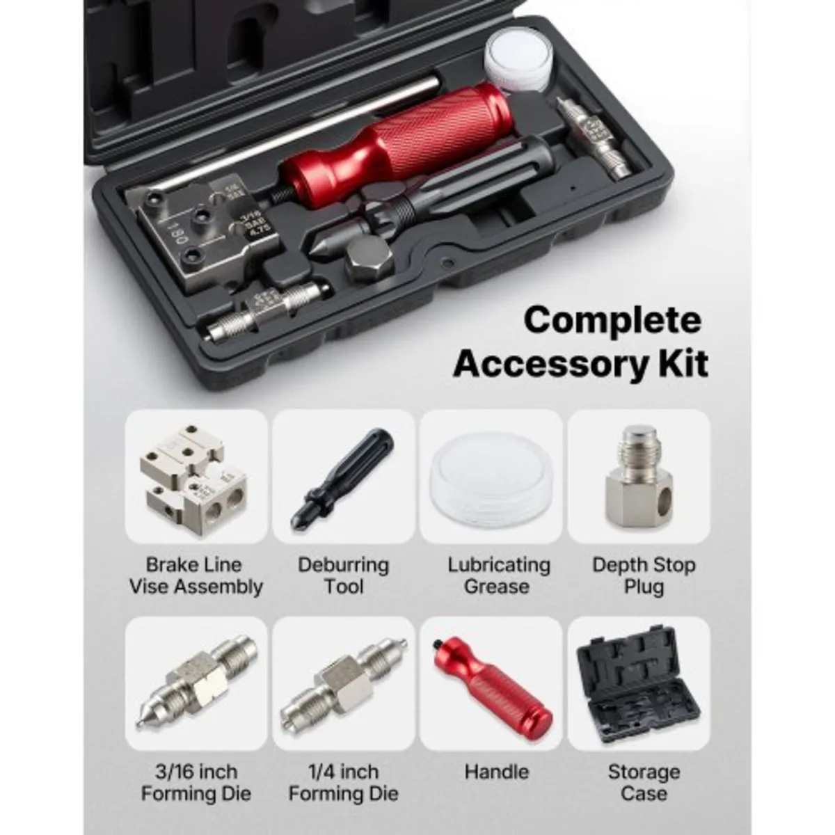 Brake Line Flaring Tool Kit, 45° Single & Double F - Image 2