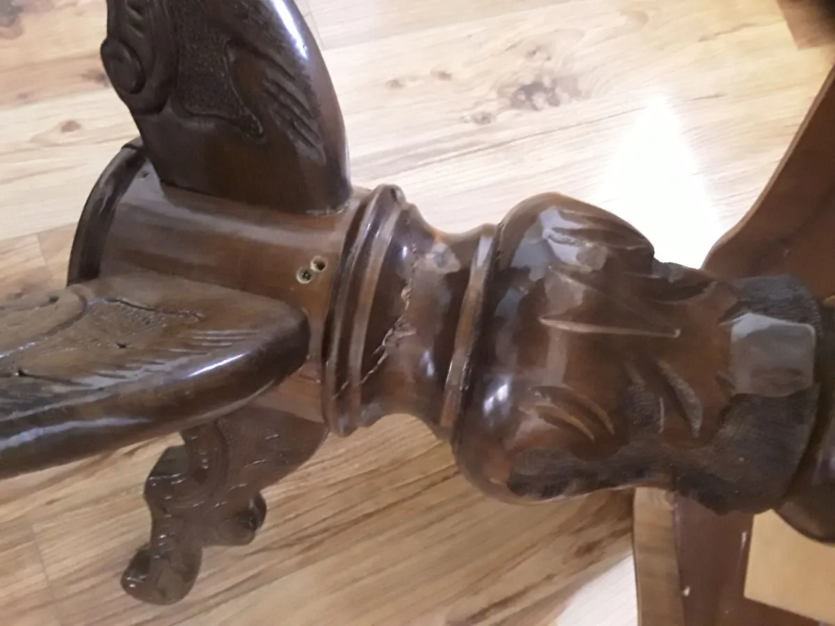 Large coffee table walnut inlay - Image 4