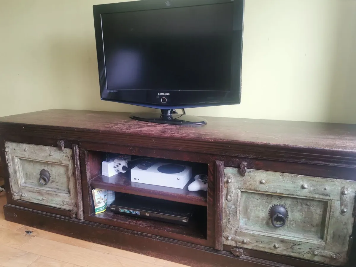 Quality Solid Wood TV Unit - Must Go This Week - Image 1