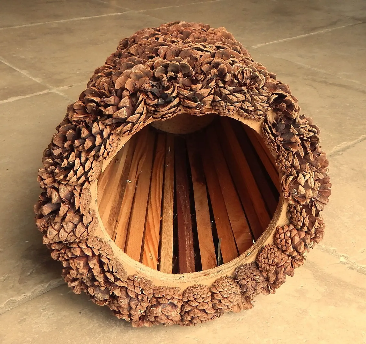 Handmade Rustic Pine Cone Planter/Container - Image 3