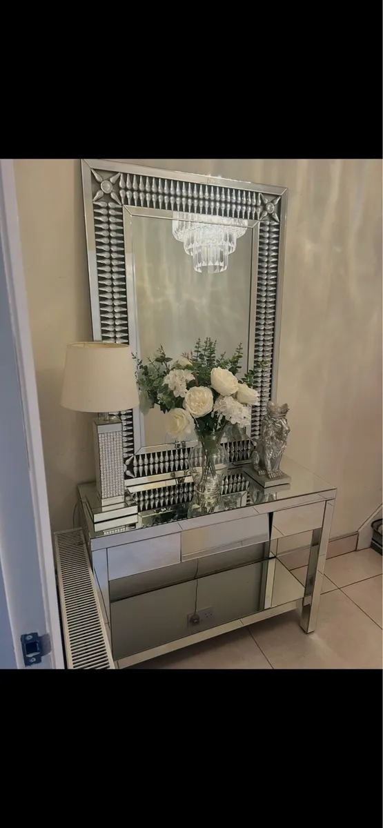 Console table and mirror