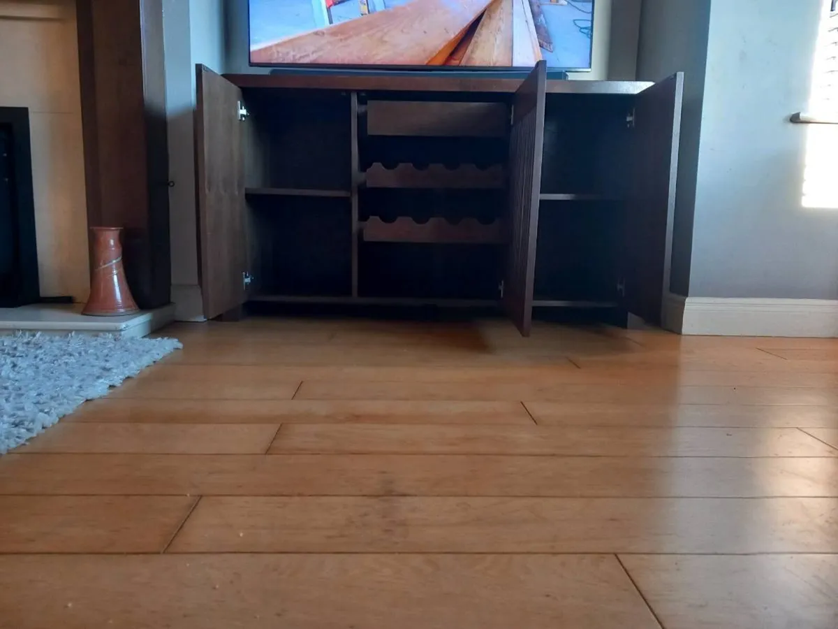 Hardwood tv stand/wine cabinet - Image 1