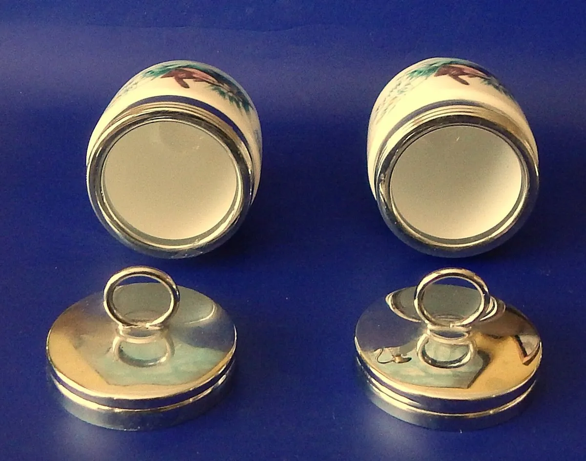 2 Vintage Royal Worcester Porcelain Egg Coddlers - Image 3