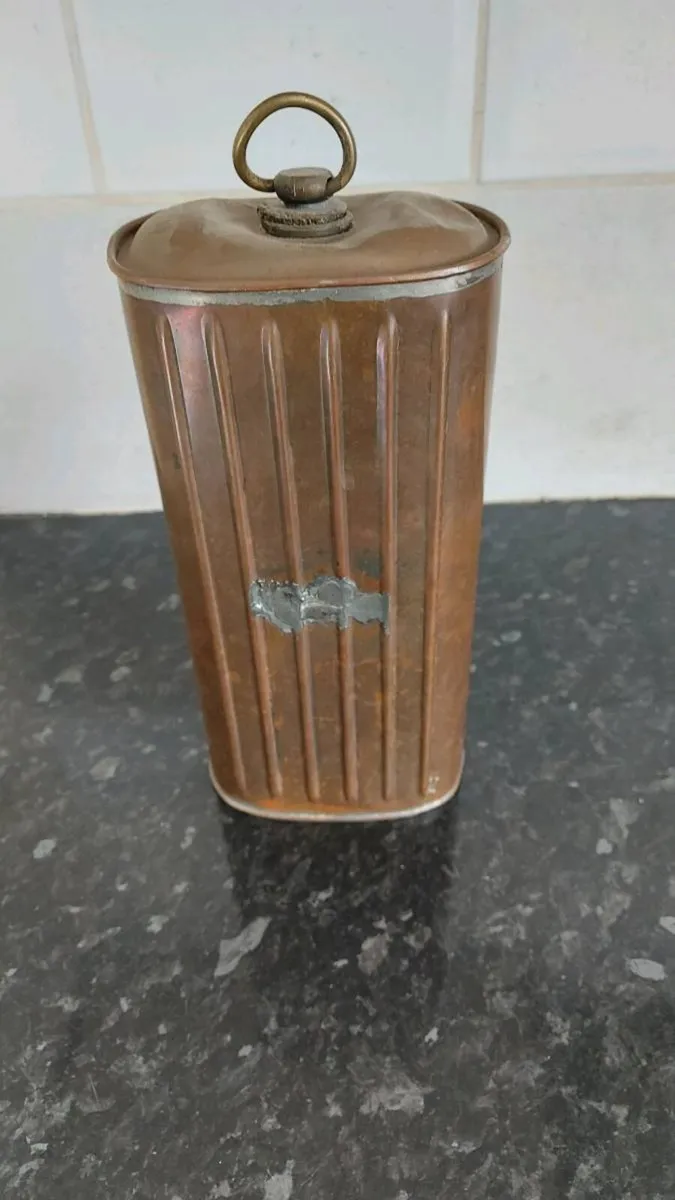 Vintage metal hot water bottle - Image 2