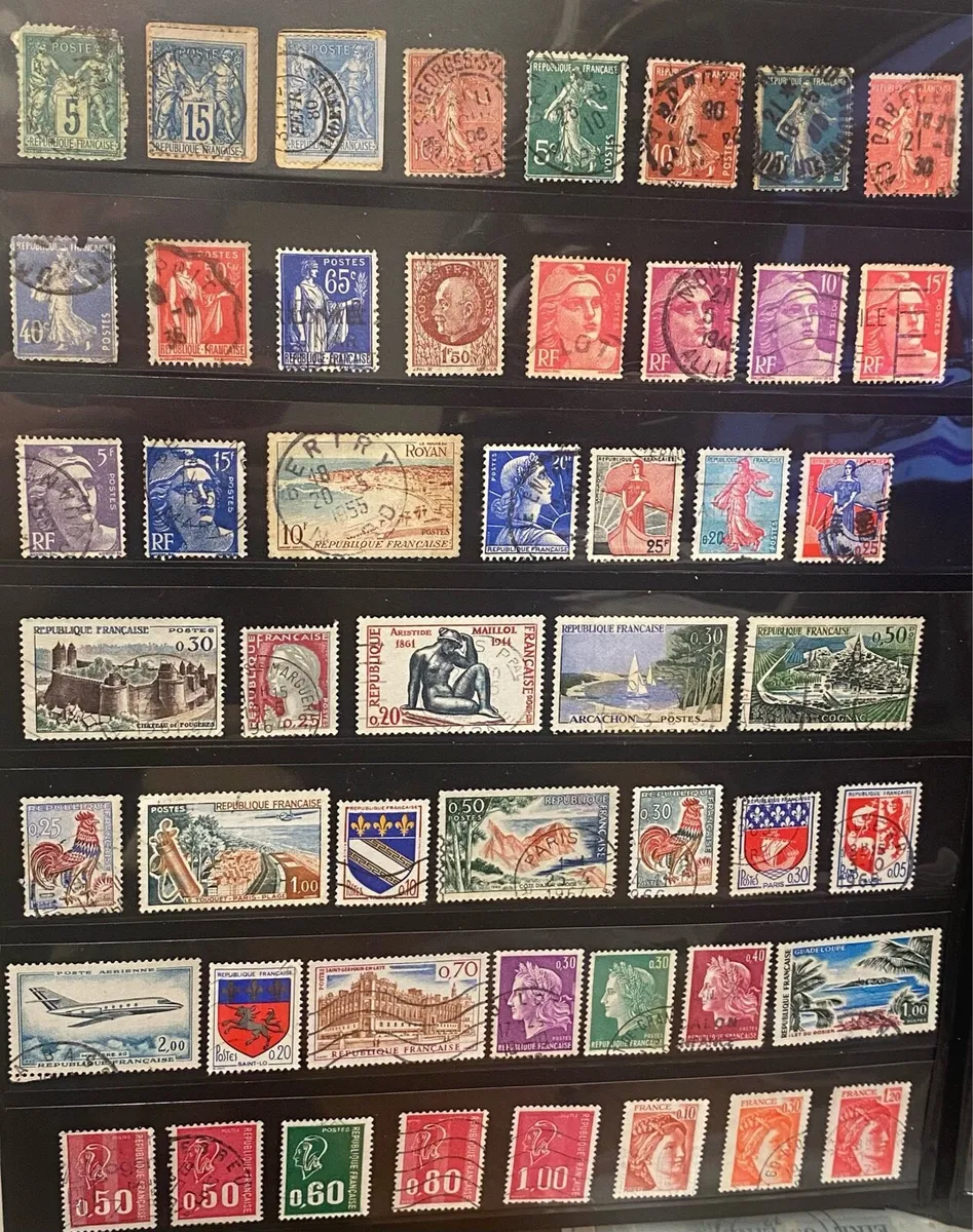 50 French stamps from 1870 onward - Image 1