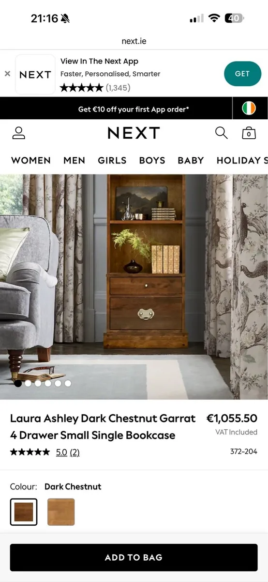 1 x Laura Ashley Bookcase (2 available) - Image 3