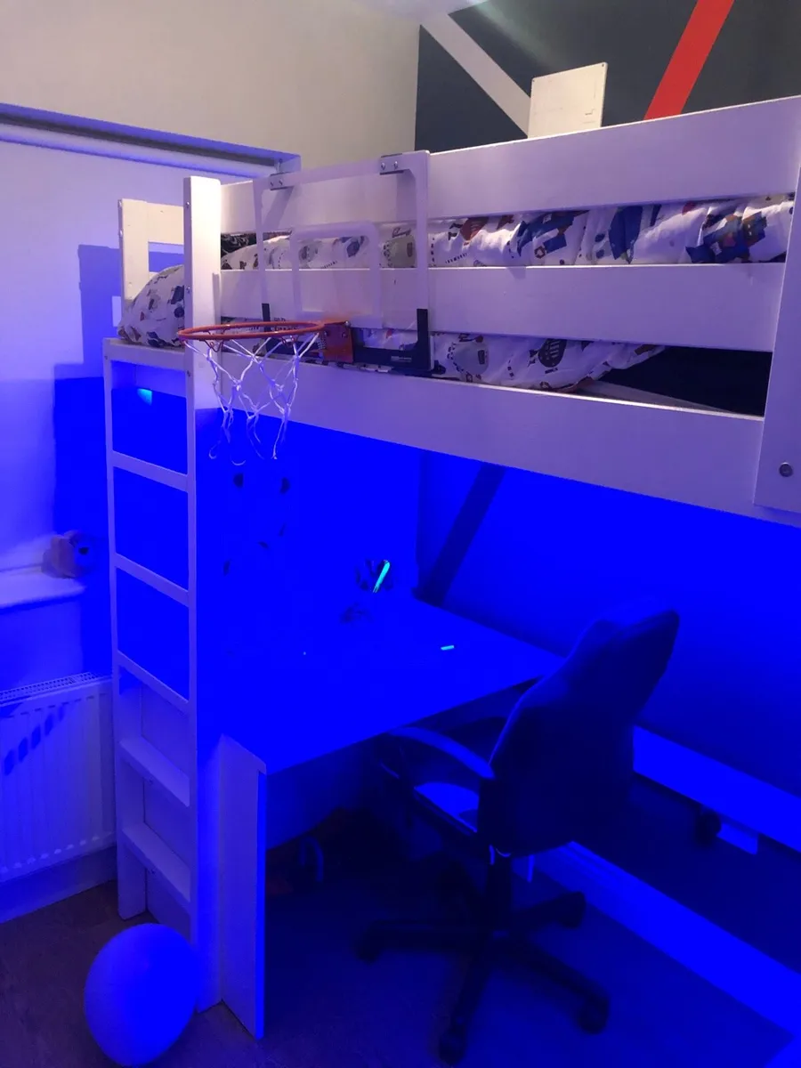 High Sleeper Bed & Desk - Image 1