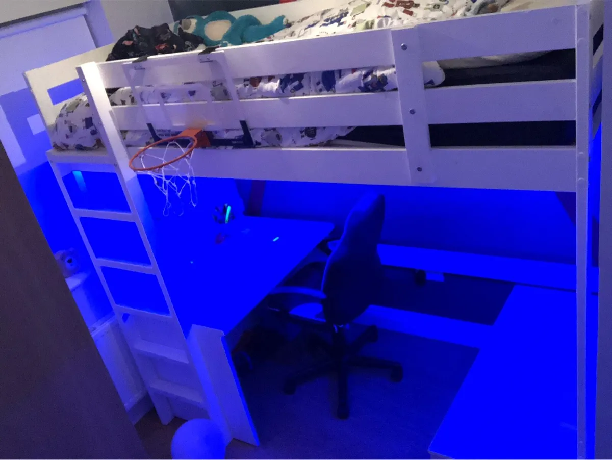 High Sleeper Bed & Desk - Image 2