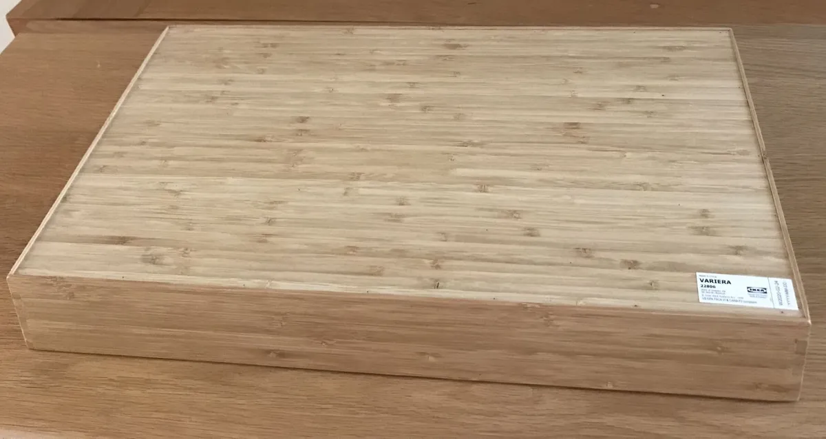 6 Compartment Wood Cutlery Tray (49.5x31.5cm)- NEW - Image 3