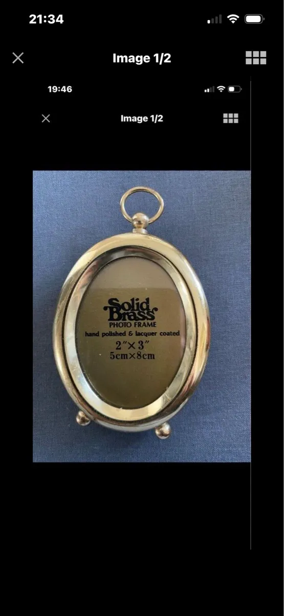 Vintage Solid Brass Photo Frame - Image 1