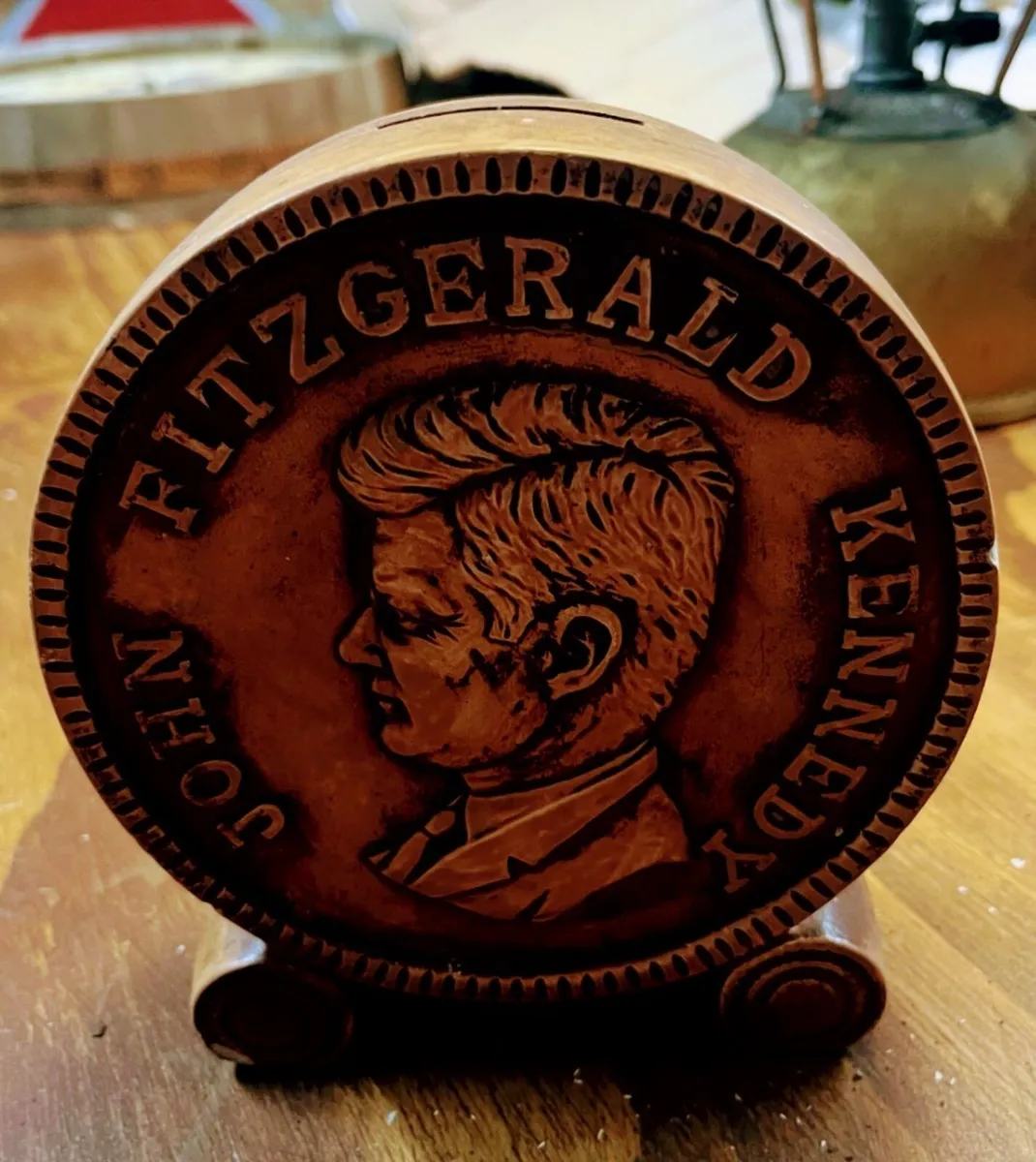 JFK Vintage commemorative money bank - Image 1