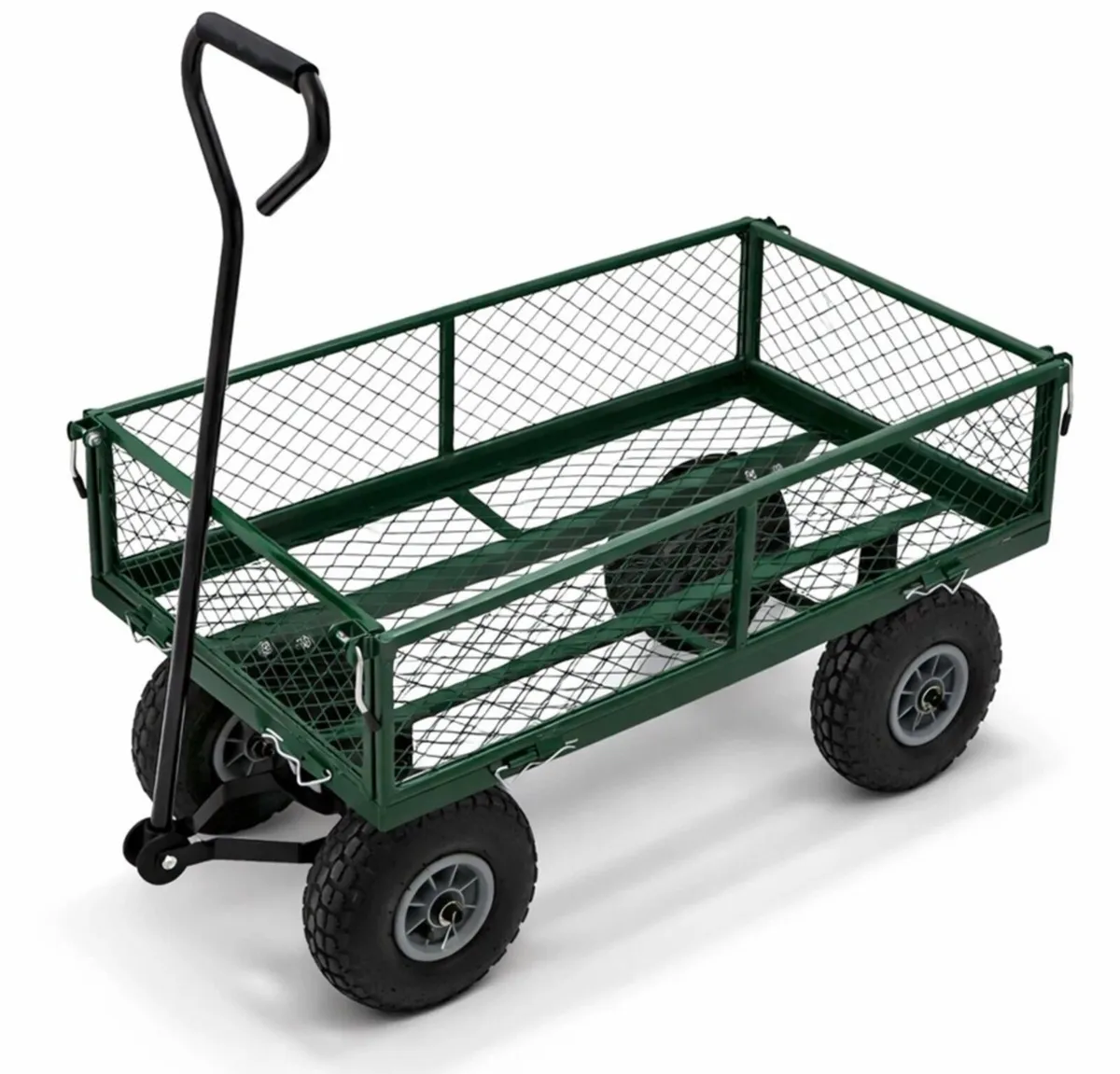 NEW Heavy Duty Metal Green Garden Cart 400kg - Image 1