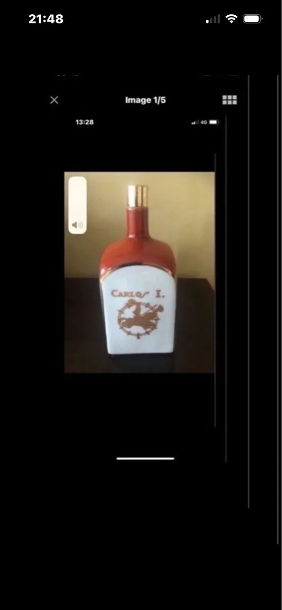 Very Rare Carlos 1 Ceramic Decanter - Image 1